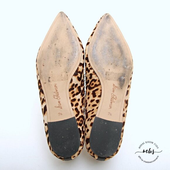 Sam Edelman Rivera Leopard Calf Hair Flats in Brown Women Size 7.5 - Picture 12 of 14